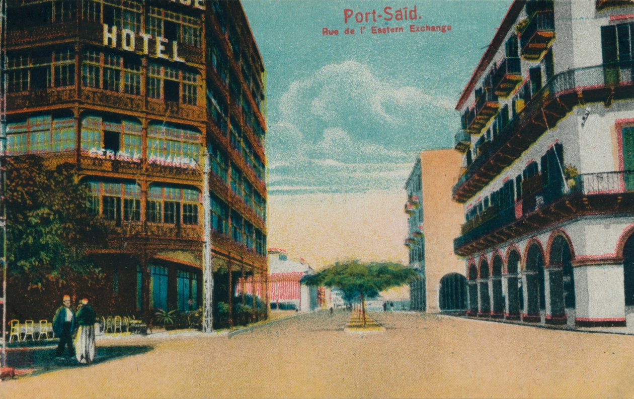 Port-Said. Rue de lEastern Exchange, c1900 alkotó: Unbekannt