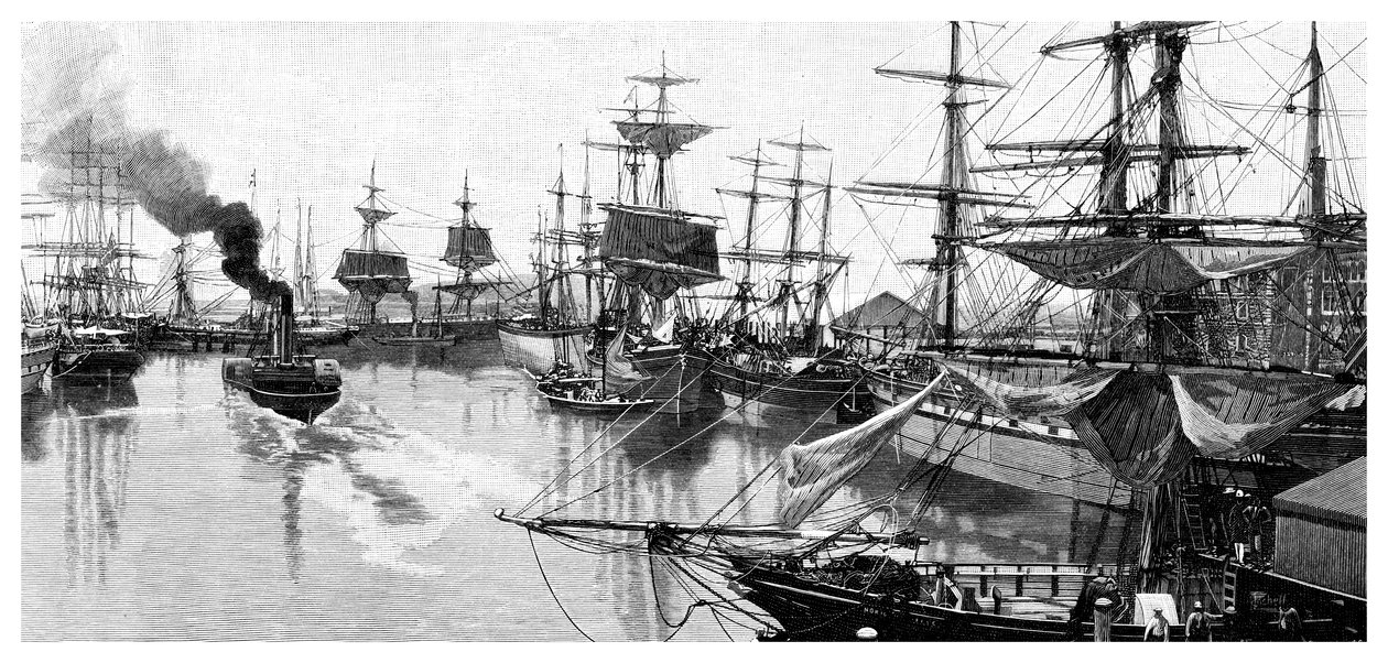 Port Adelaide, 1886 alkotó: Unbekannt