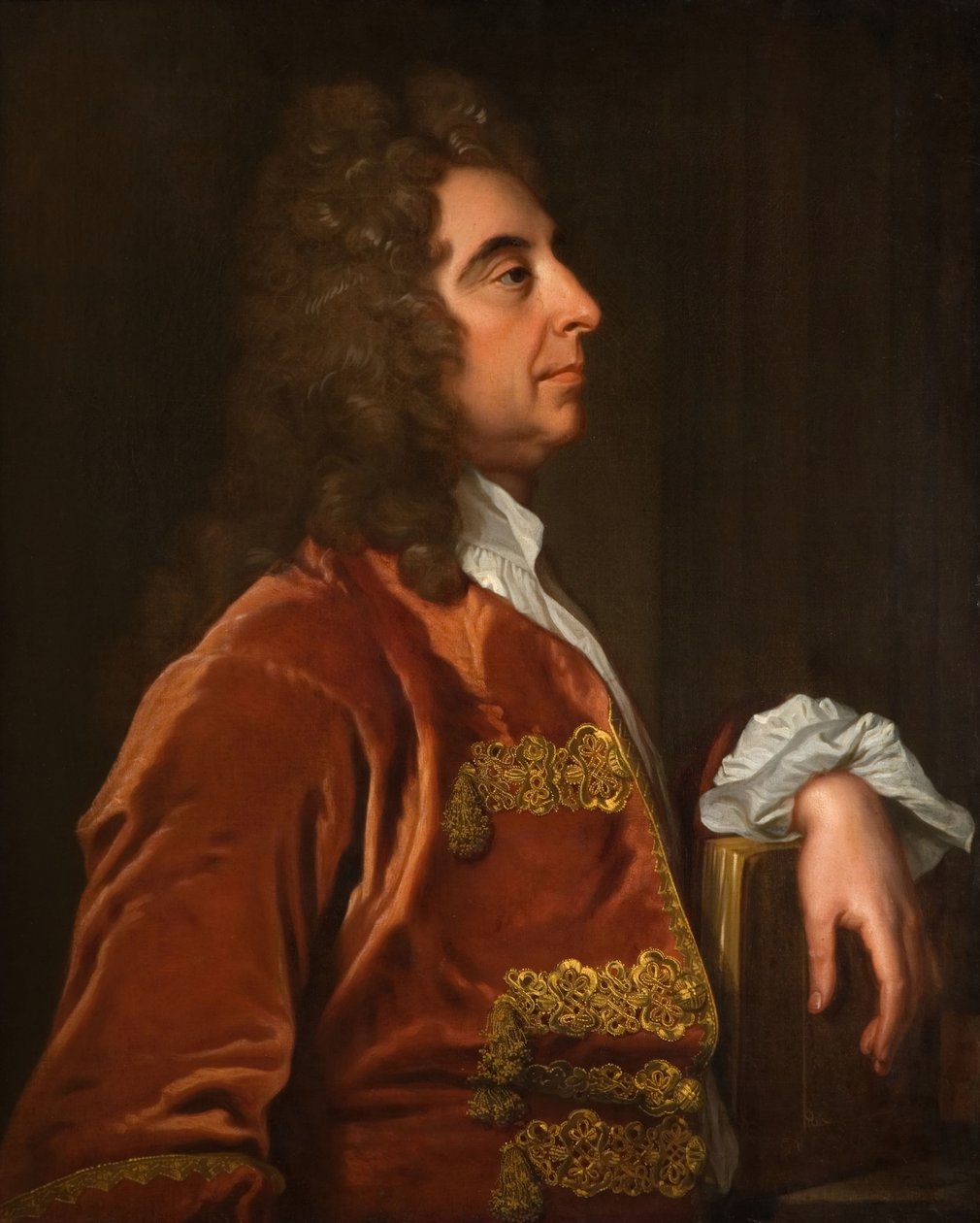 Egy vörös ruhás férfi portréja, 1700-1750. alkotó: Unbekannt