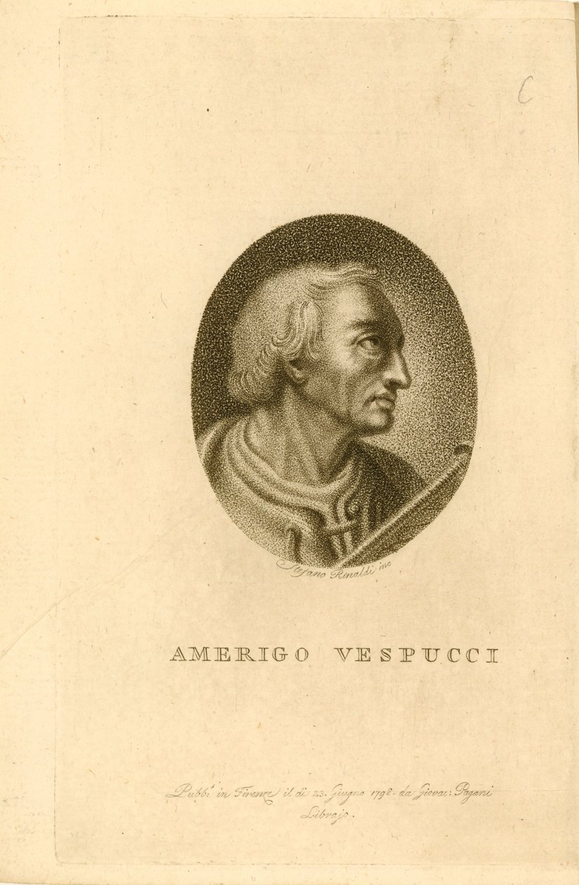 Amerigo Vespucci portréja, 1798. alkotó: Unbekannt