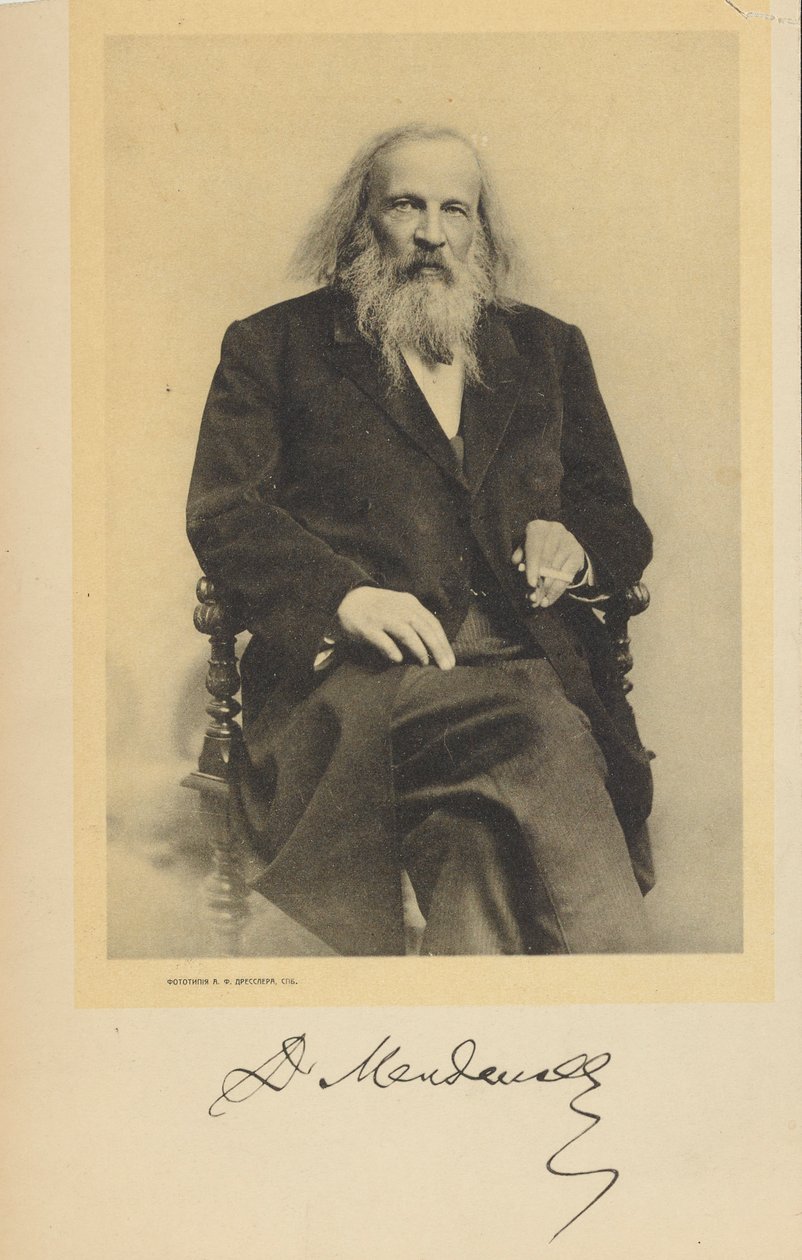 Dmitrij Mengyelejev portréja, c. 1900. alkotó: Unbekannt