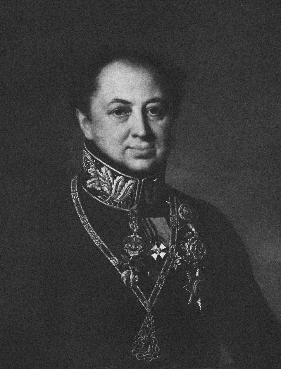 Dmitrij Pavlovics Tatiscsev portréja 1767-1845, 1838 alkotó: Unbekannt