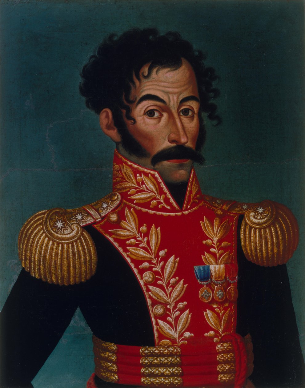 Simón Bolívar portréja, 1823. alkotó: Unbekannt