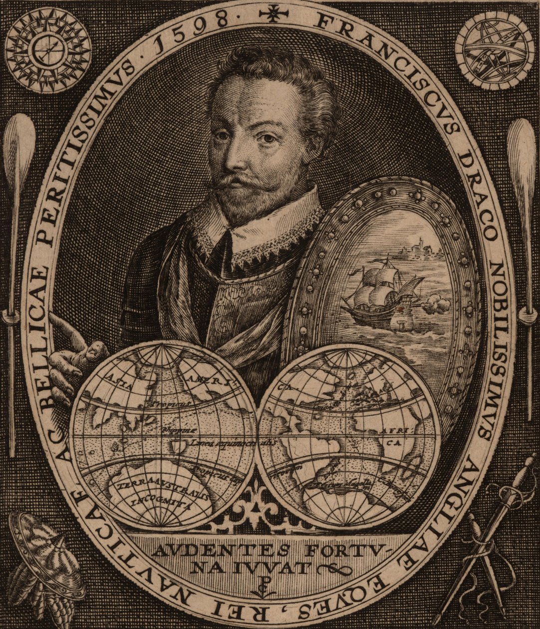 Sir Francis Drake portréja, 1641. alkotó: Unbekannt