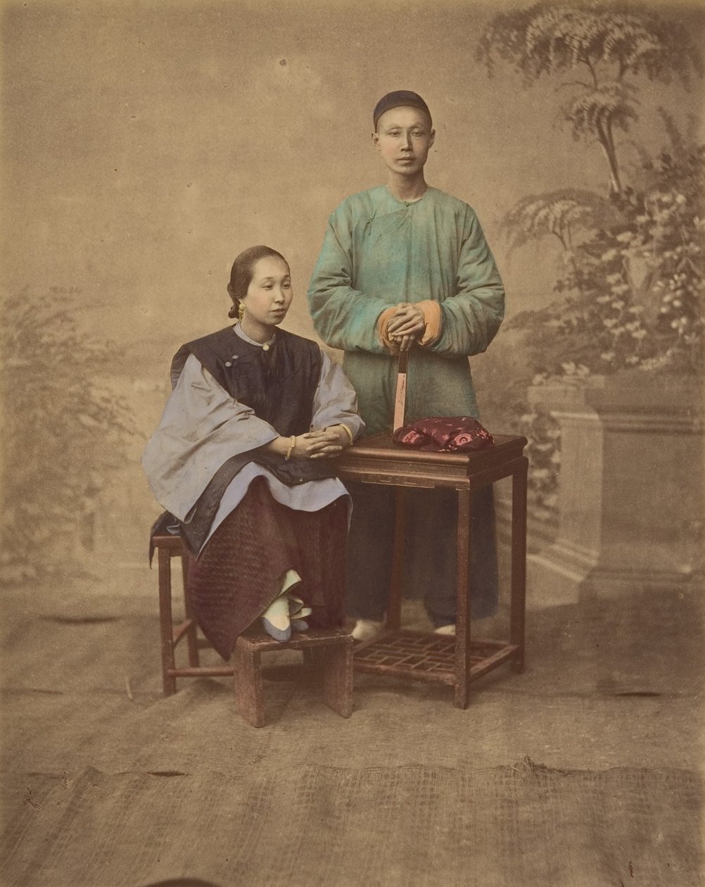[Kínai pár portréja], 1870-es évek. alkotó: Unbekannt