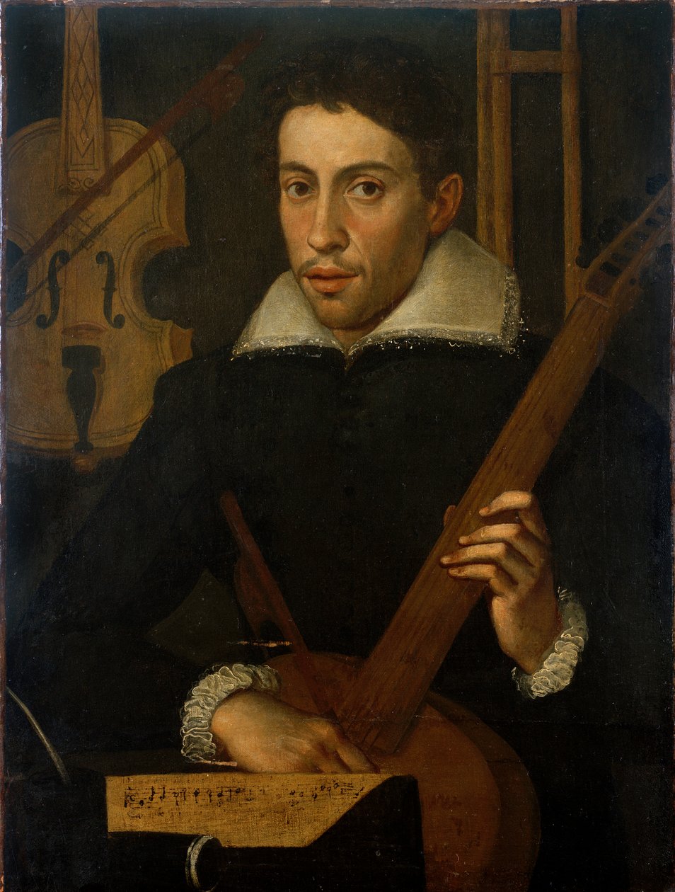 Zenész portréja, 1570-1590 alkotó: Unbekannt