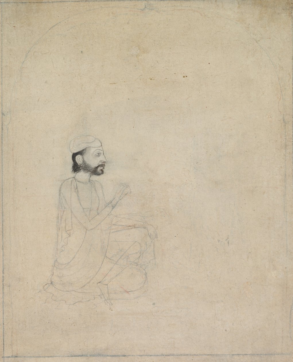 Ülő ember portréja, c. 1830-1850. alkotó: Unbekannt