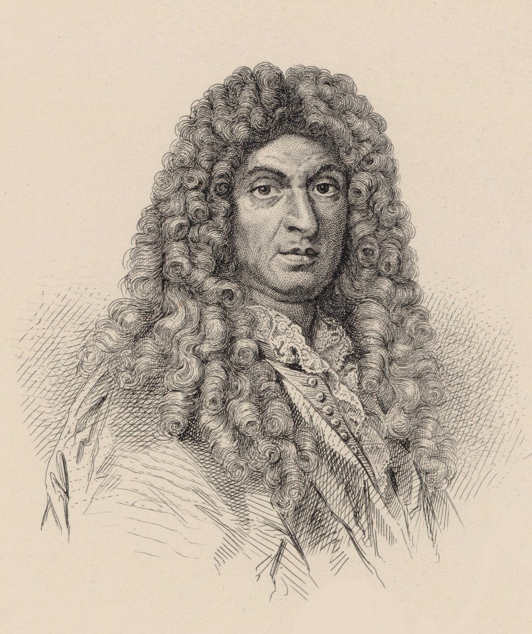 Jean-Baptiste Lully zeneszerző portréja 1632-1687. alkotó: Unbekannt