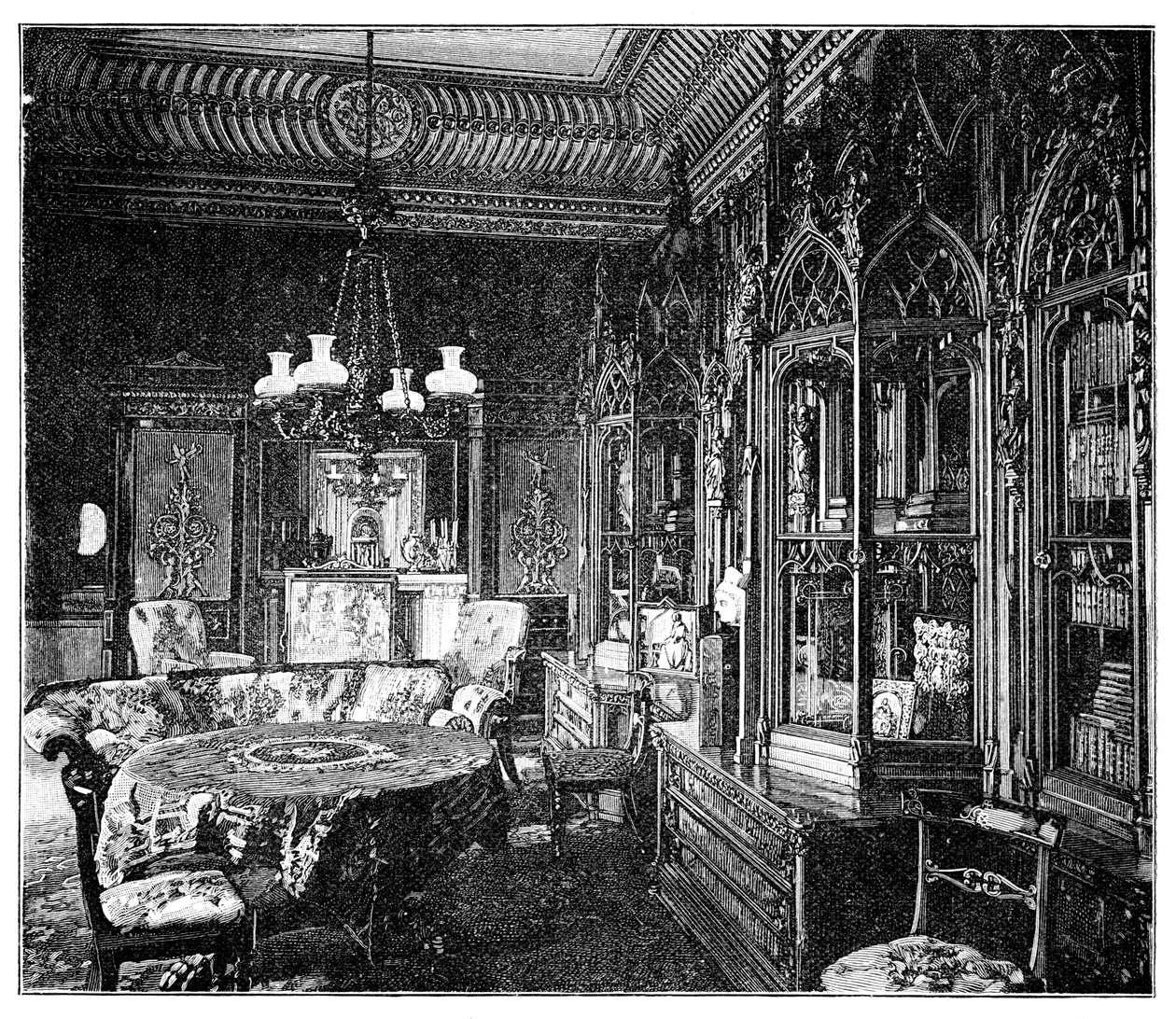 Prince Alberts Music Room, Buckingham-palota, 1900 alkotó: Unbekannt