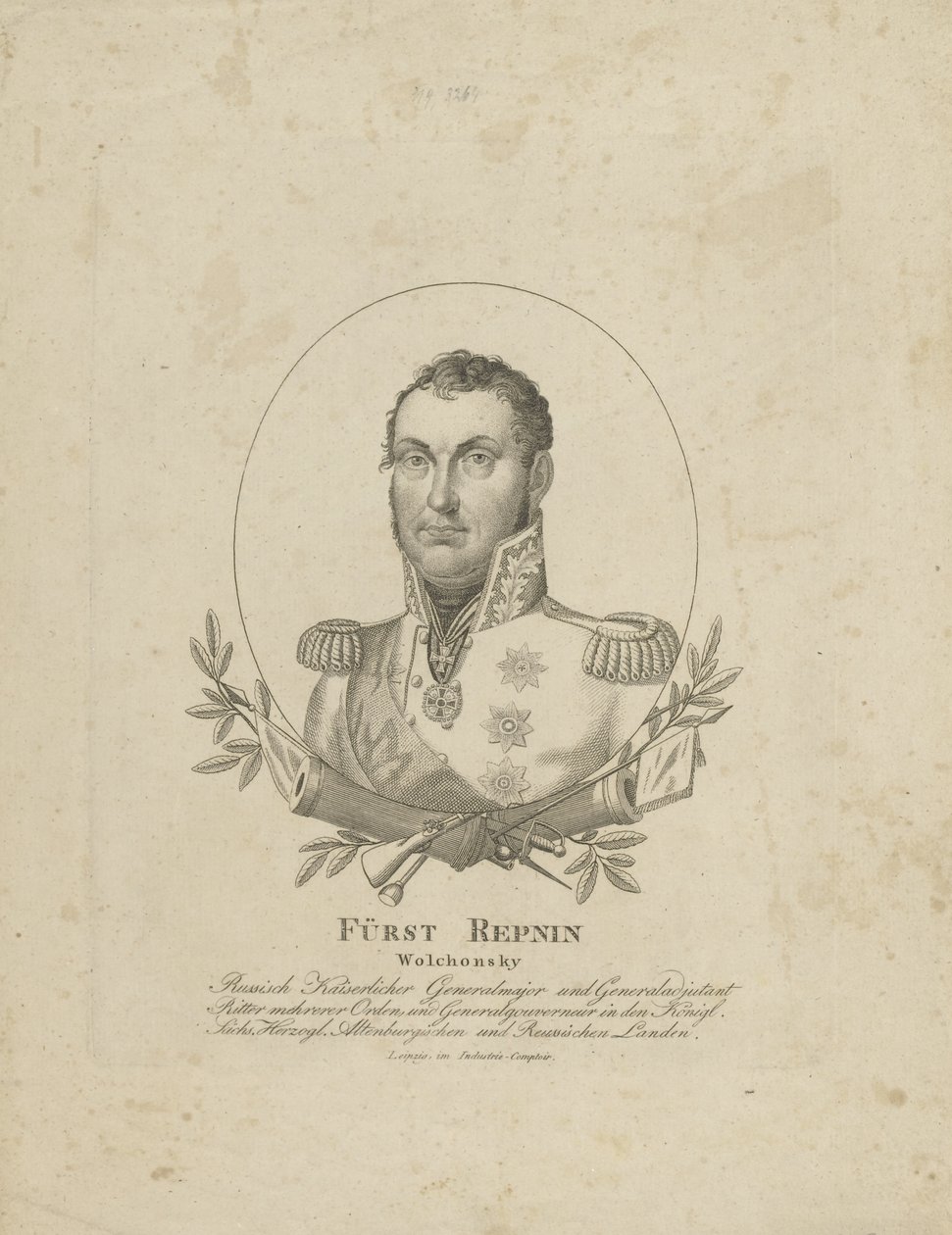Nyikolaj Grigorjevics Repnin-Volkonszkij herceg 1778-1845, CA 1820. alkotó: Unbekannt
