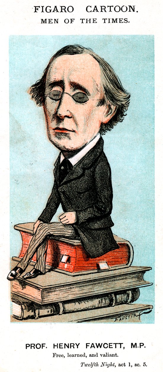 Henry Fawcett professzor, parlamenti képviselő, XIX. század alkotó: Unbekannt