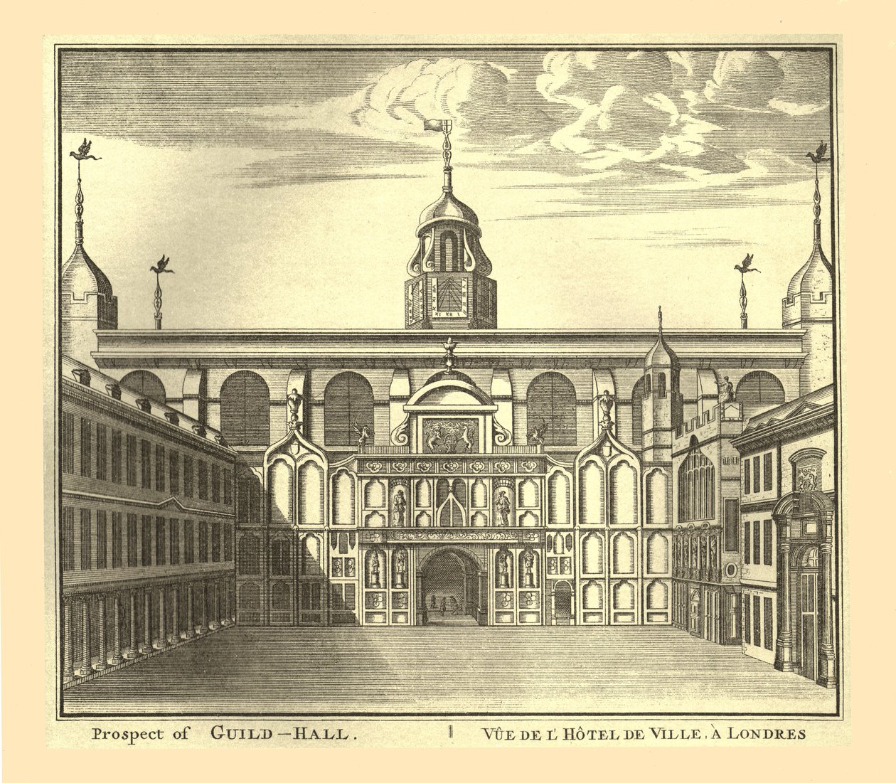 A London Guildhall kilátása, 1886. alkotó: Unbekannt