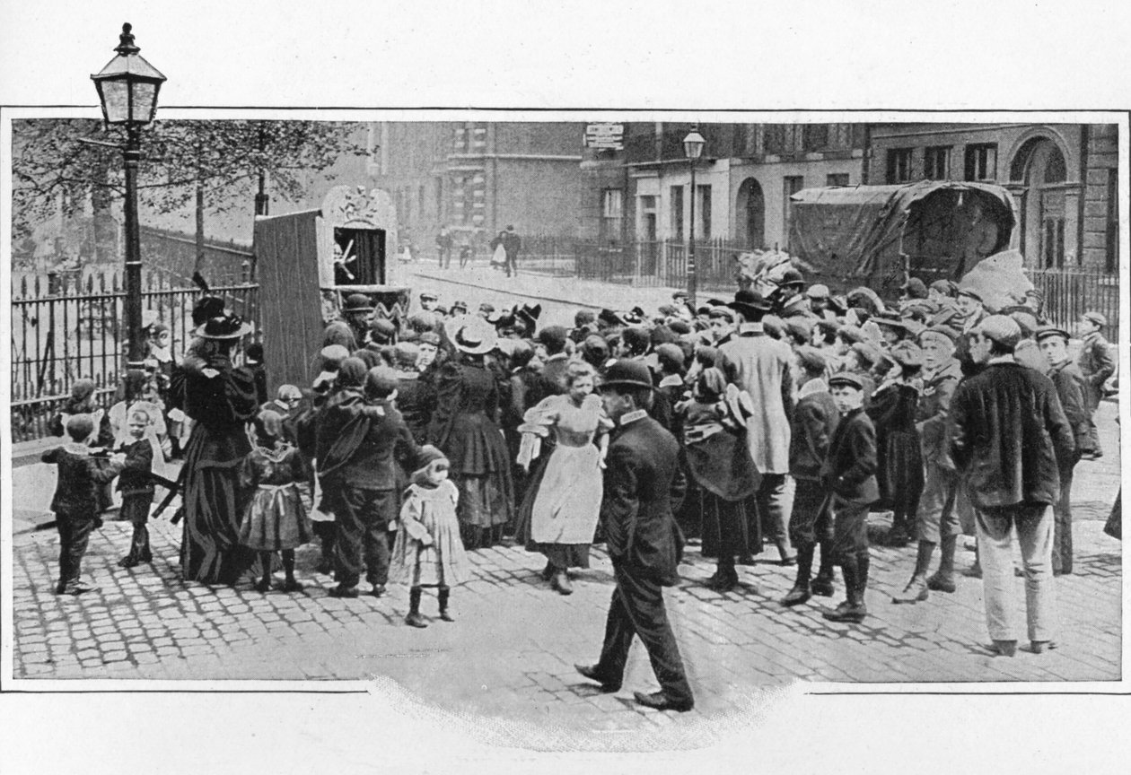 Punch and Judy show, London, 1903, 1903 alkotó: Unbekannt
