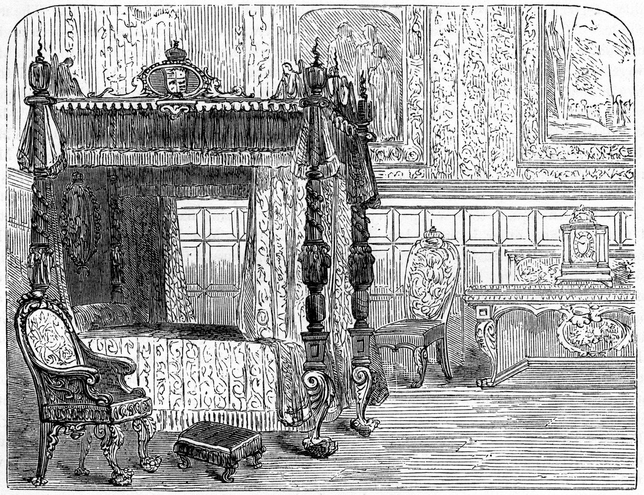 Annes királynő 1665-1714 hálószoba, 18. század 19. század alkotó: Unbekannt