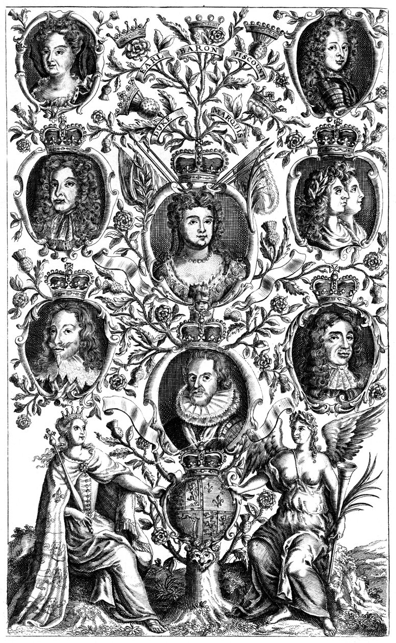 Annes királyné 1665-1714 családfa alkotó: Unbekannt