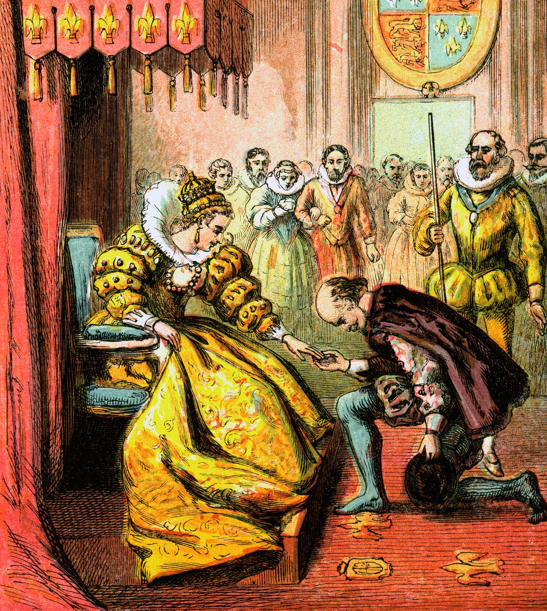 Erzsébet királynő és Shakespeare, 16. század, 1850 alkotó: Unbekannt