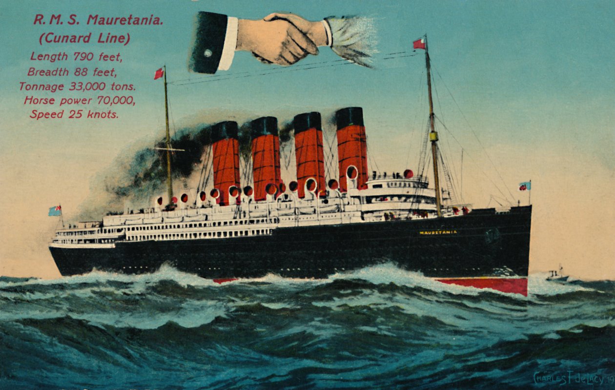 R.M.S. Mauretania. Cunard Line, 1930-as évek. alkotó: Unbekannt