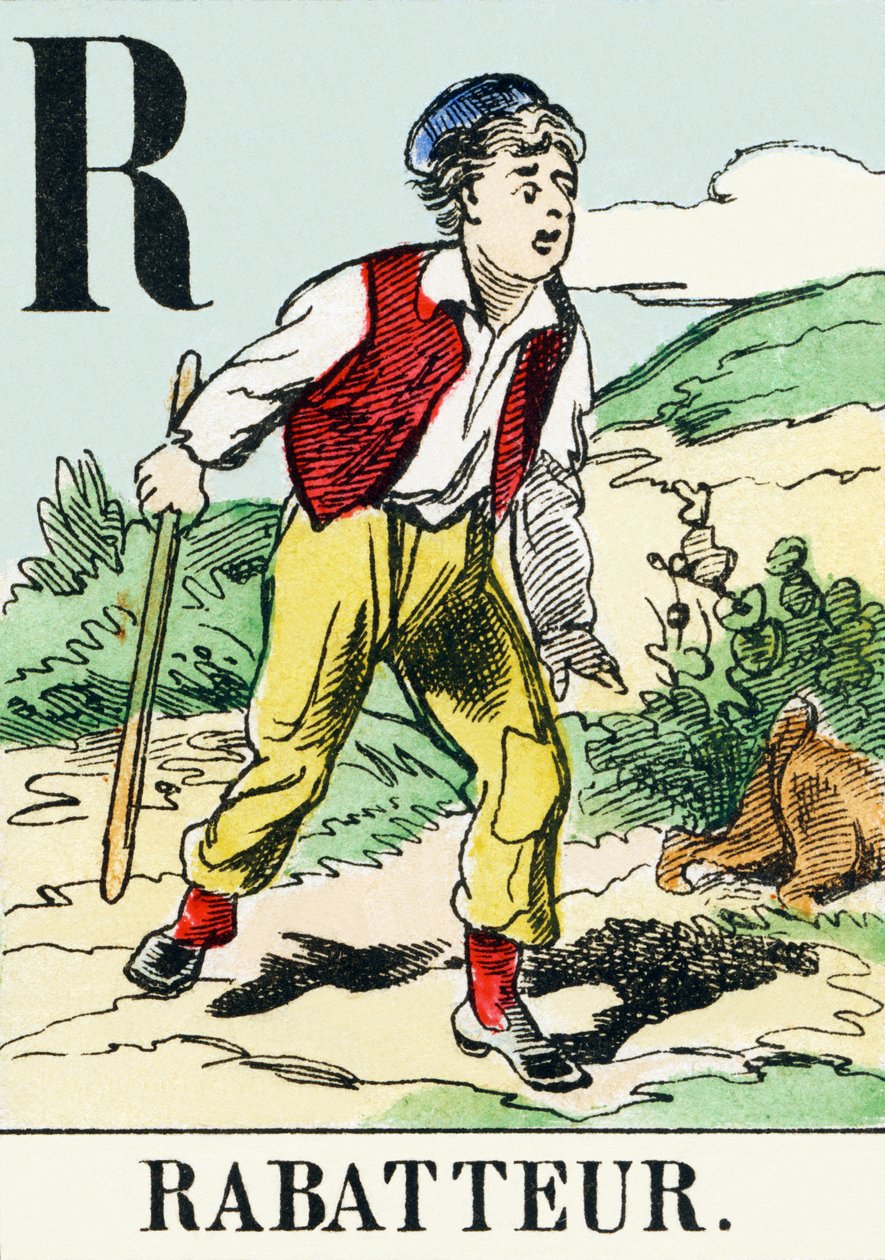 R : Rabatteur – A vadászábécé, 1890 körül (metszet) alkotó: Unbekannt