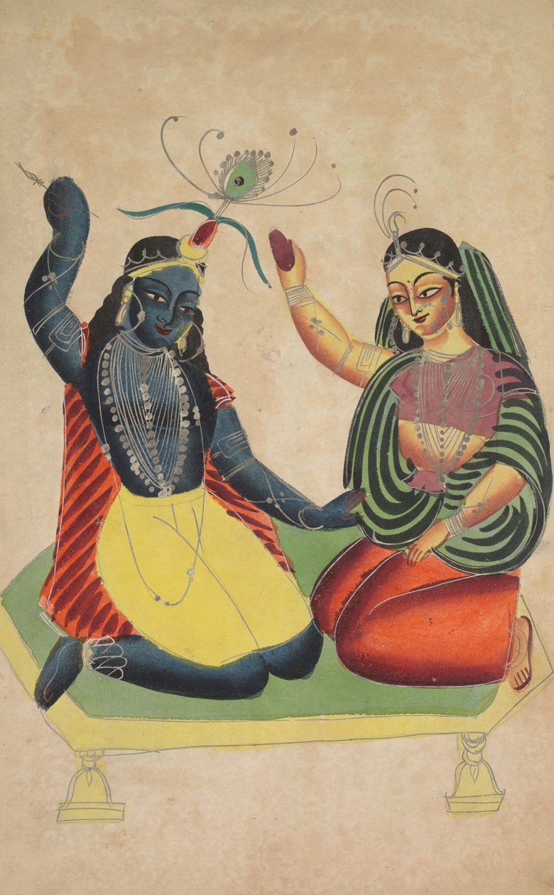 Radha és Krisna, 1800-as évek. alkotó: Unbekannt