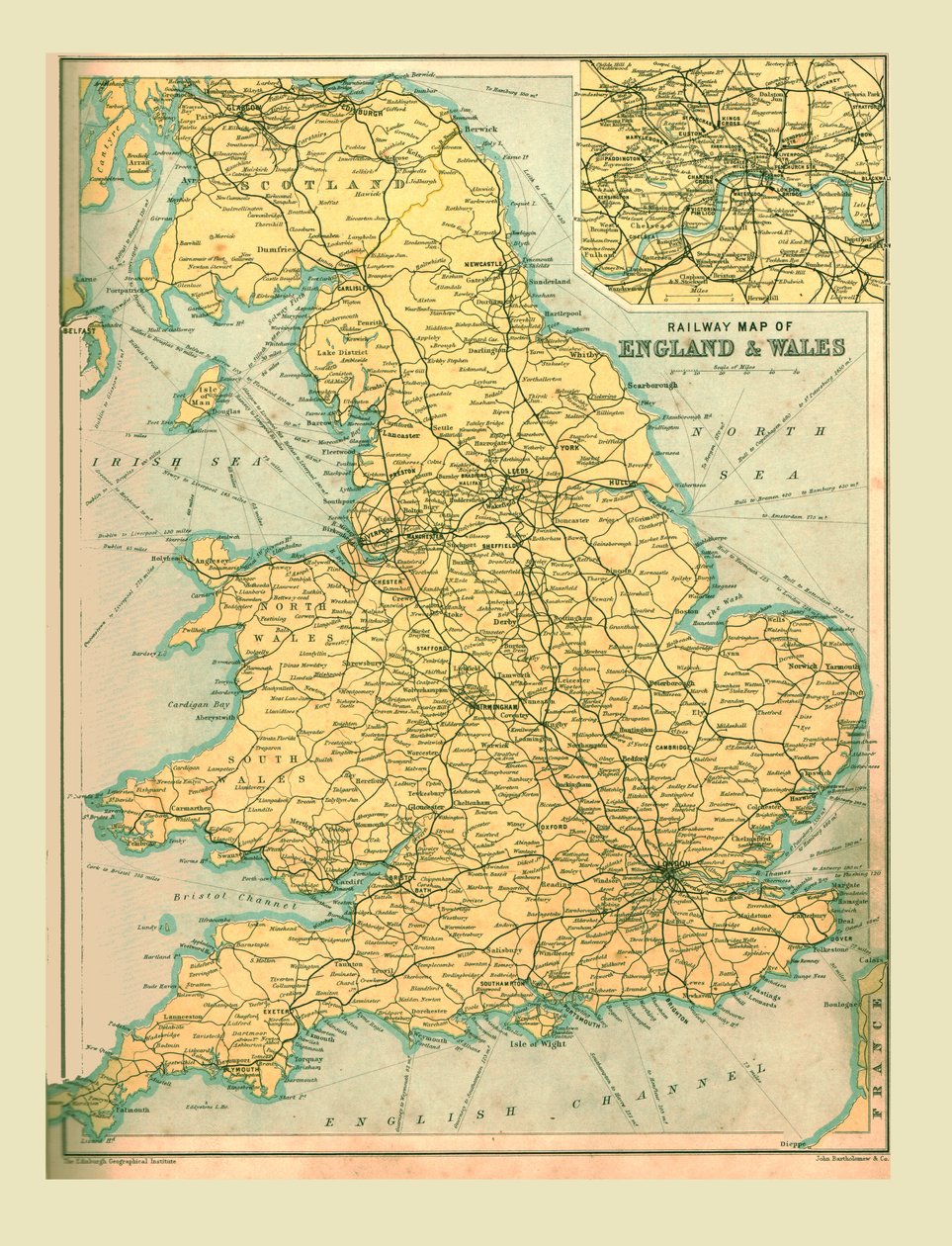 Anglia és Wales vasúti térképe, 1902. alkotó: Unbekannt