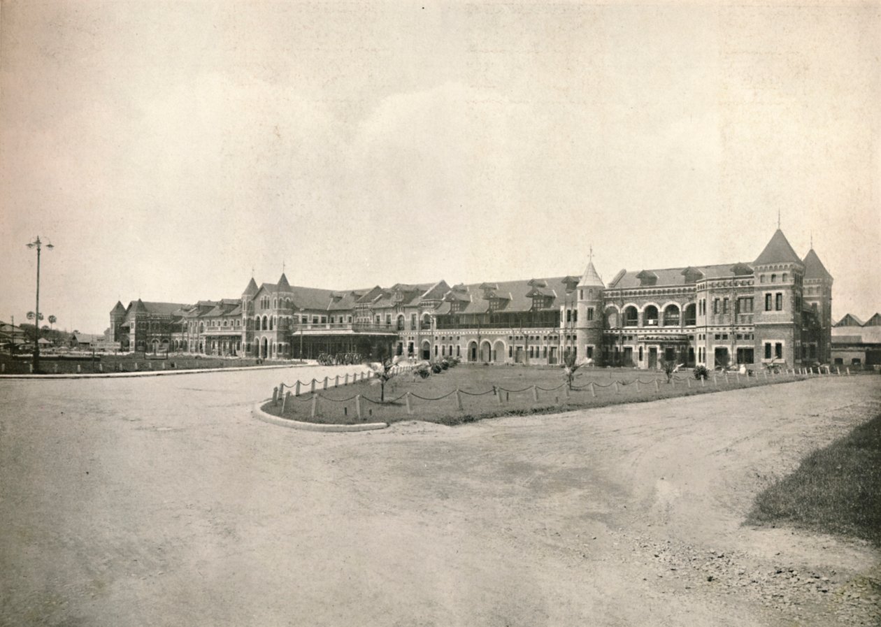 Rangoon pályaudvara, 1900. alkotó: Unbekannt