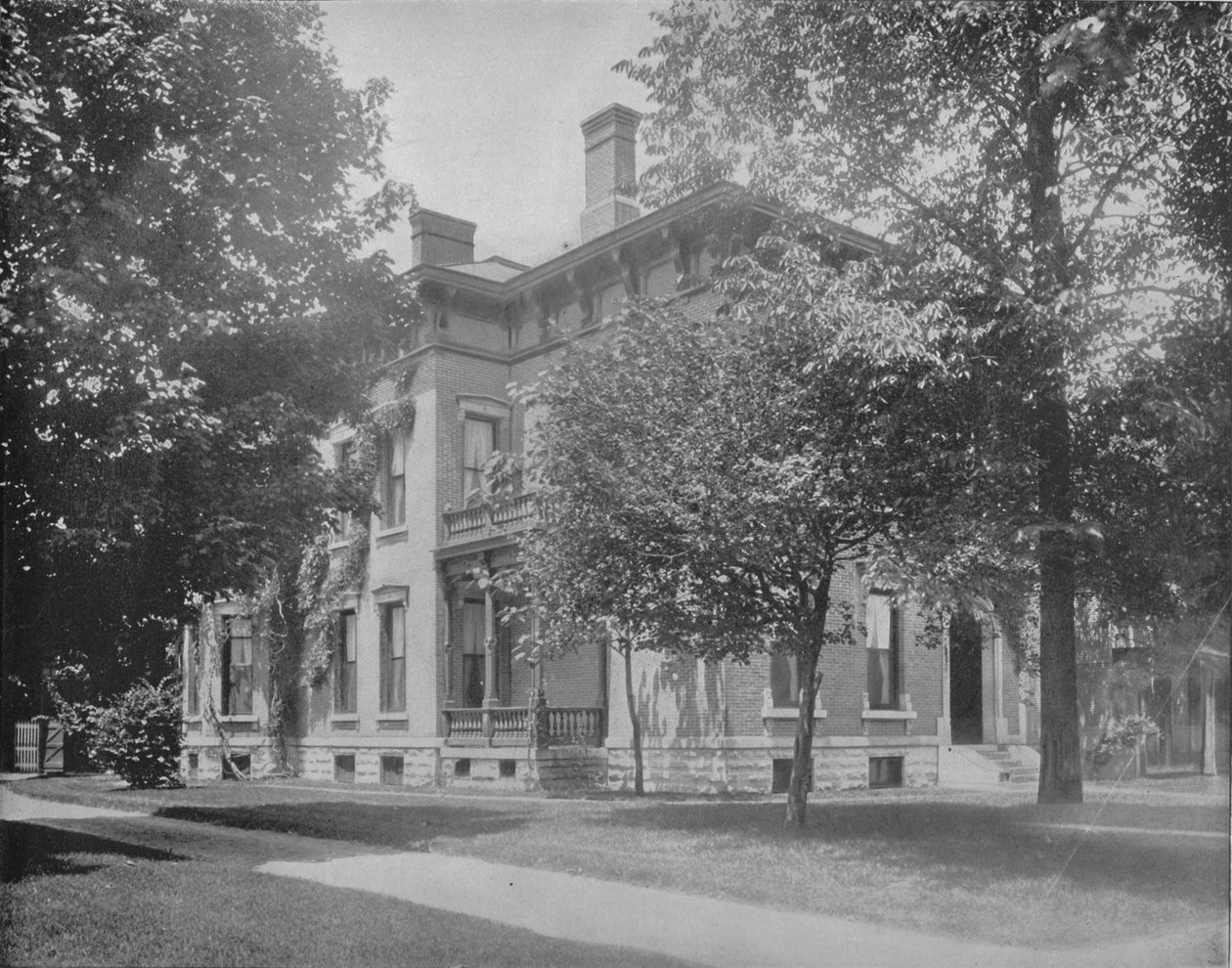 Harrison volt elnök lakhelye, Indianapolis, Indiana, 1897. alkotó: Unbekannt