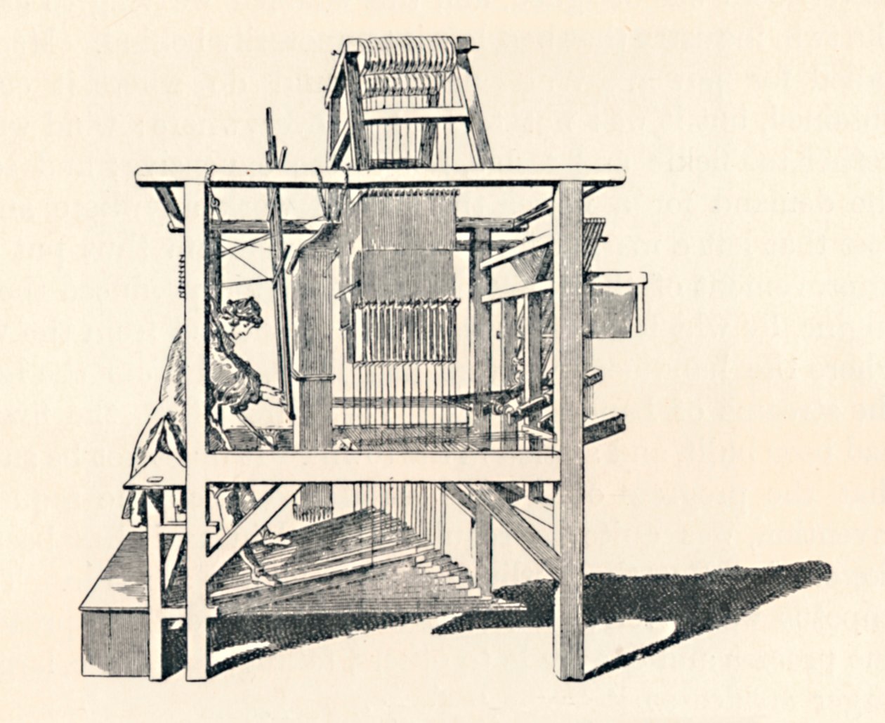 Szalagfonó szövőszékénél, 1747, 1904 alkotó: Unbekannt