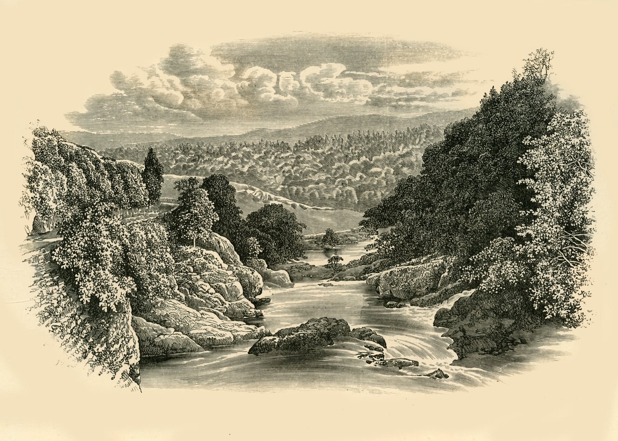 Folyói jelenet Pont-Y-Cyffingben, 1890. alkotó: Unbekannt