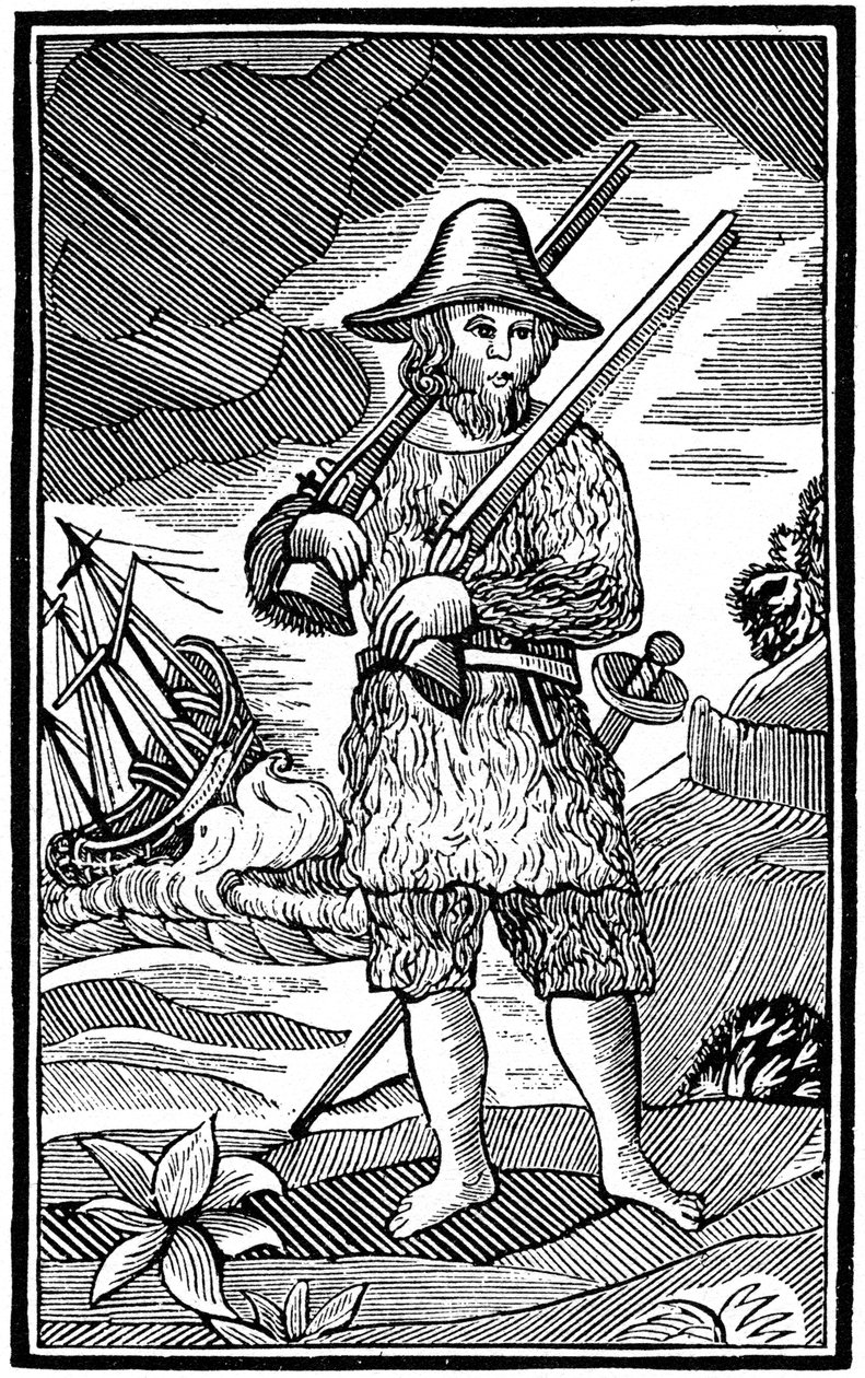 Robinson Crusoe, chapbook vágás, 18. század 1964 alkotó: Unbekannt