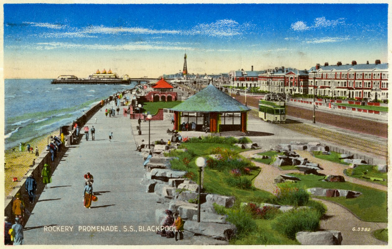 Rockery Promenade, Blackpool, Lancashire, 1940 alkotó: Unbekannt