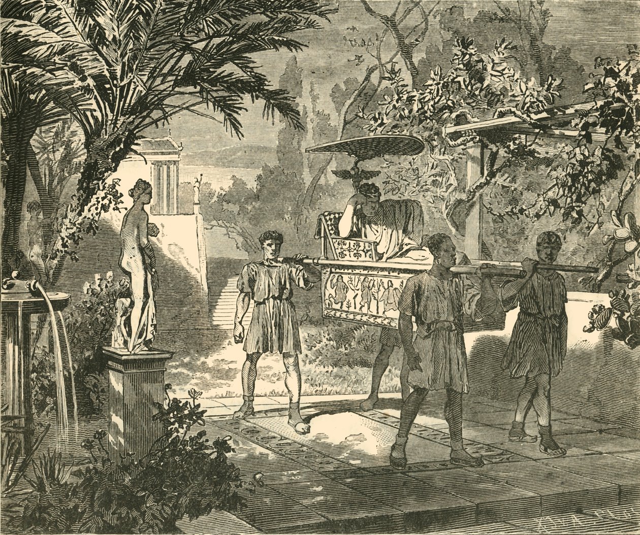 Római kerti jelenet, 1890. alkotó: Unbekannt
