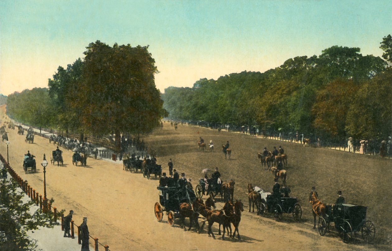 Rotten Row, Hyde Park, London, 1910. alkotó: Unbekannt