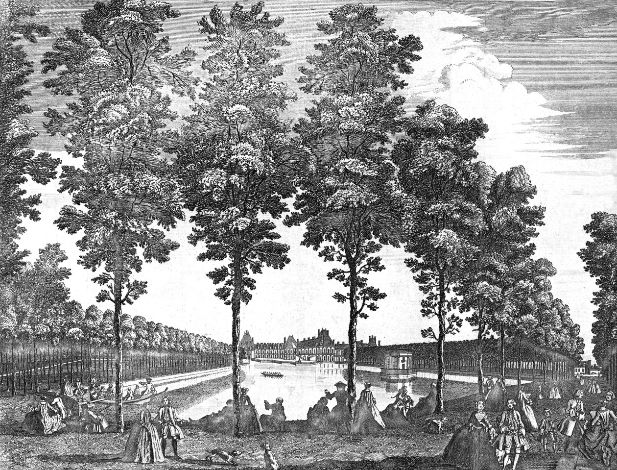 Fontainebleau királyi palota, Franciaország, 1750 alkotó: Unbekannt