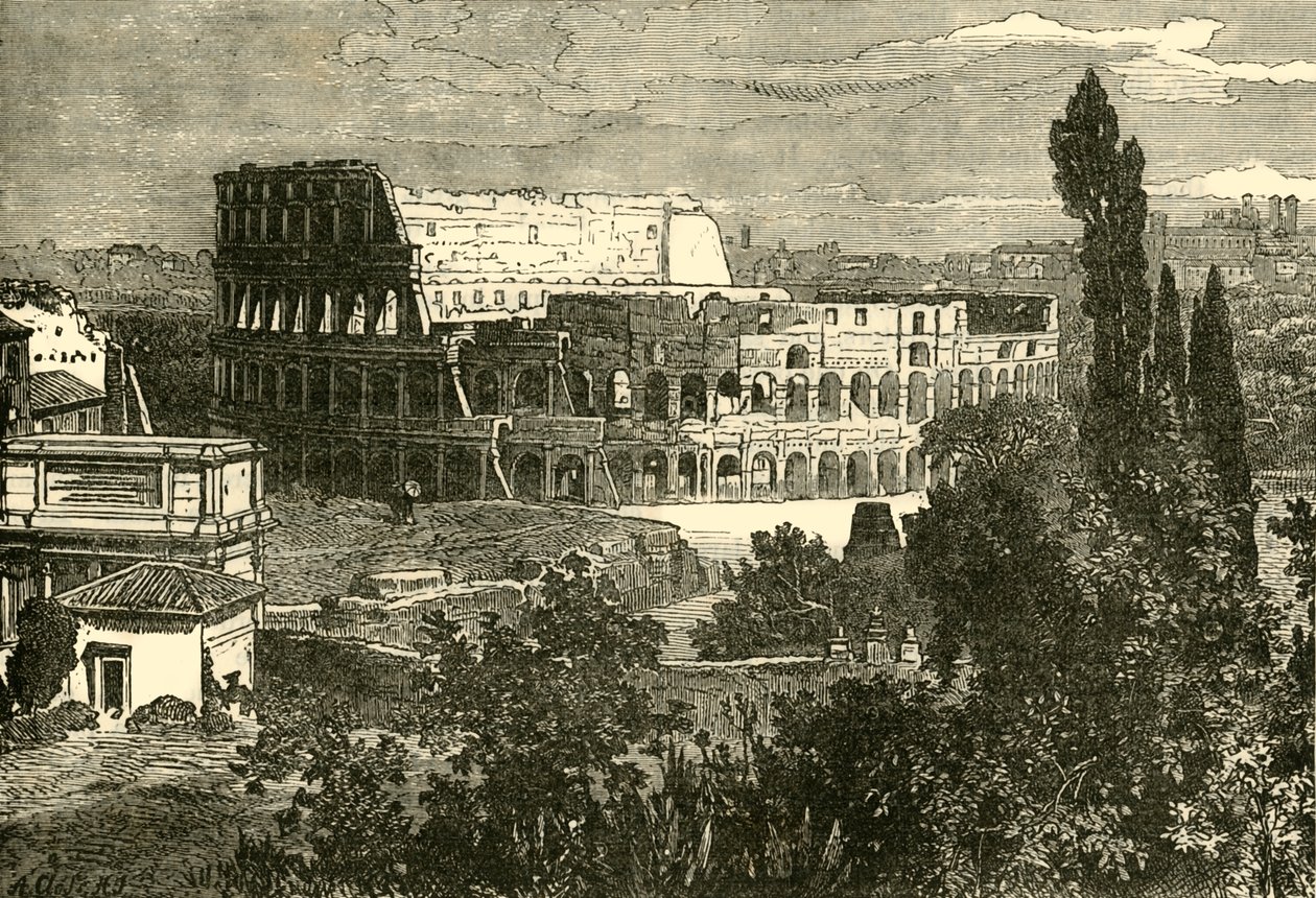 A Colosseum romjai, a Palatinusból, 1890. alkotó: Unbekannt