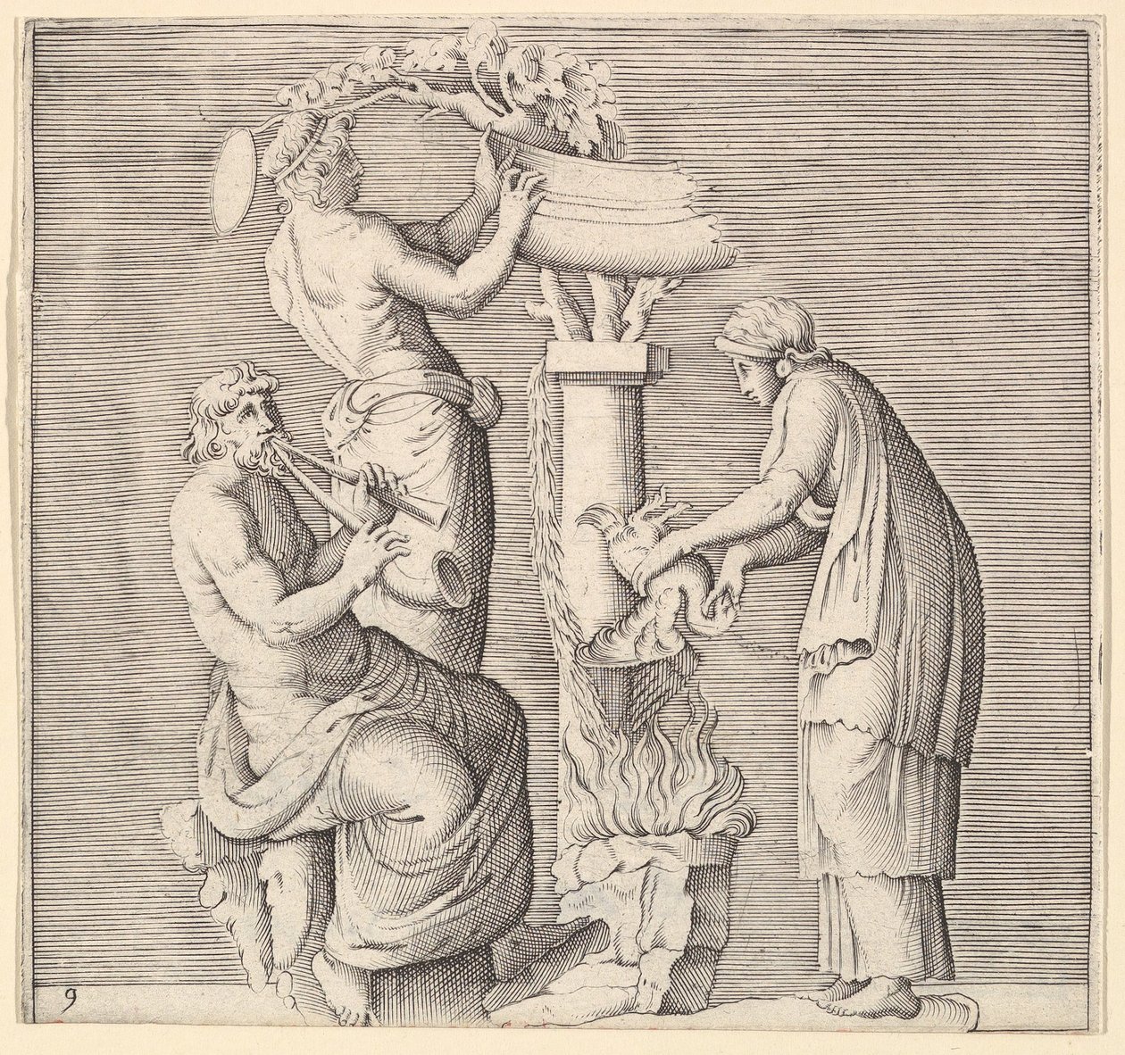 Egy hattyú feláldozása, megjelent kb. 1599-1622. alkotó: Unbekannt