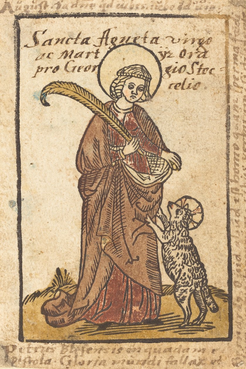 Szent Ágnes, c. 1490. alkotó: Unbekannt