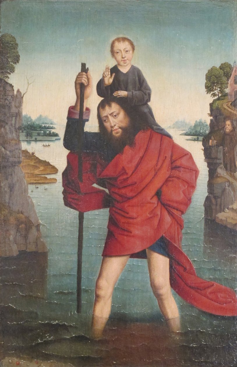 Szent Kristóf és a csecsemő Krisztus, 1485 után. alkotó: Unbekannt