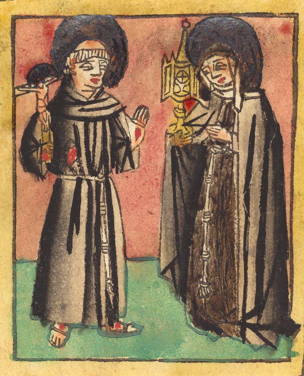 Szent Ferenc és Szent Klára, 14501470. alkotó: Unbekannt