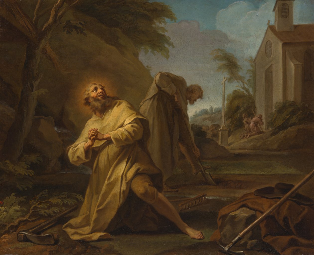 Szent Hymer a magányban, c. 1735. alkotó: Unbekannt