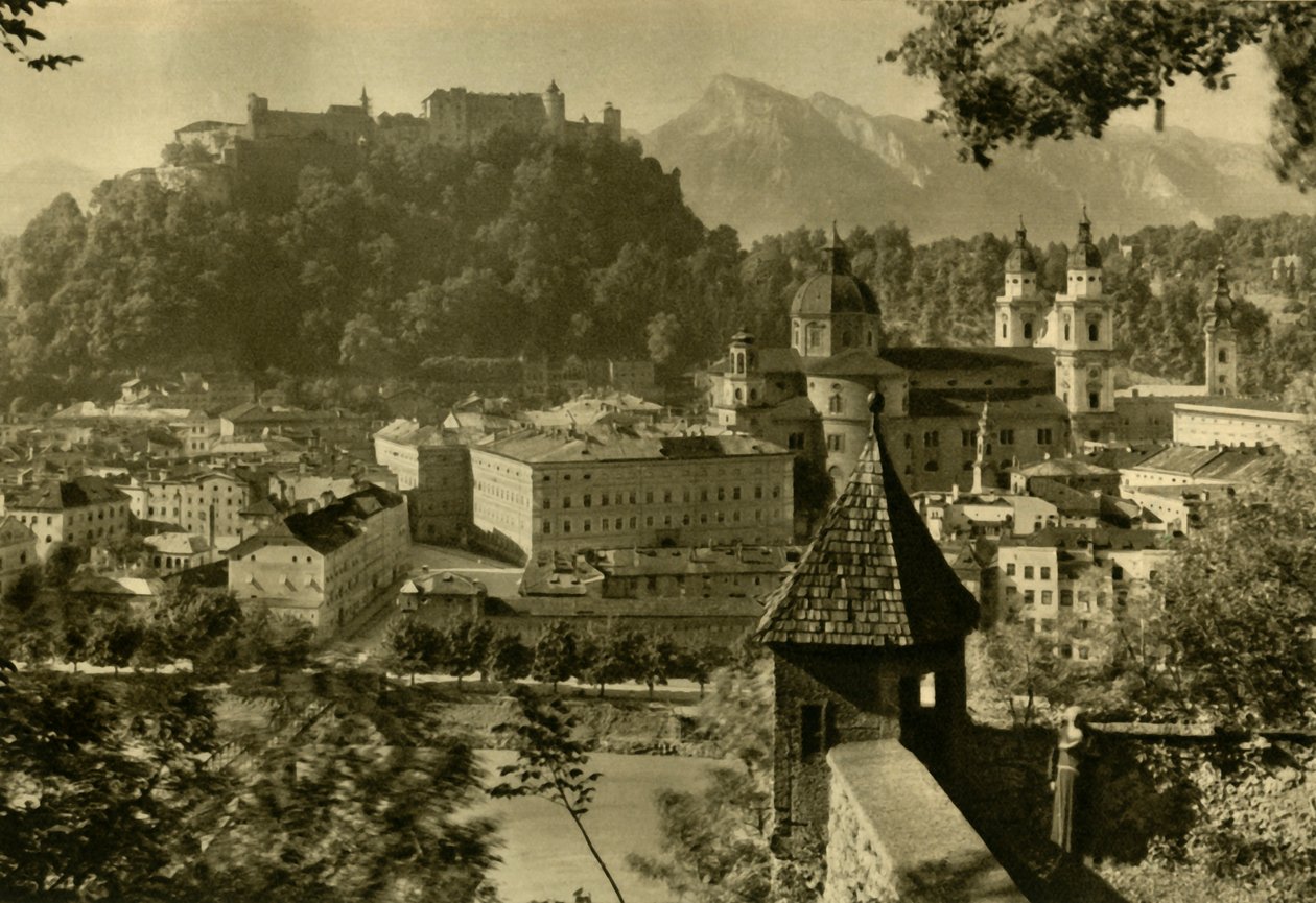 Salzburg a Kapuzinerbergből, Ausztria, 1935. alkotó: Unbekannt