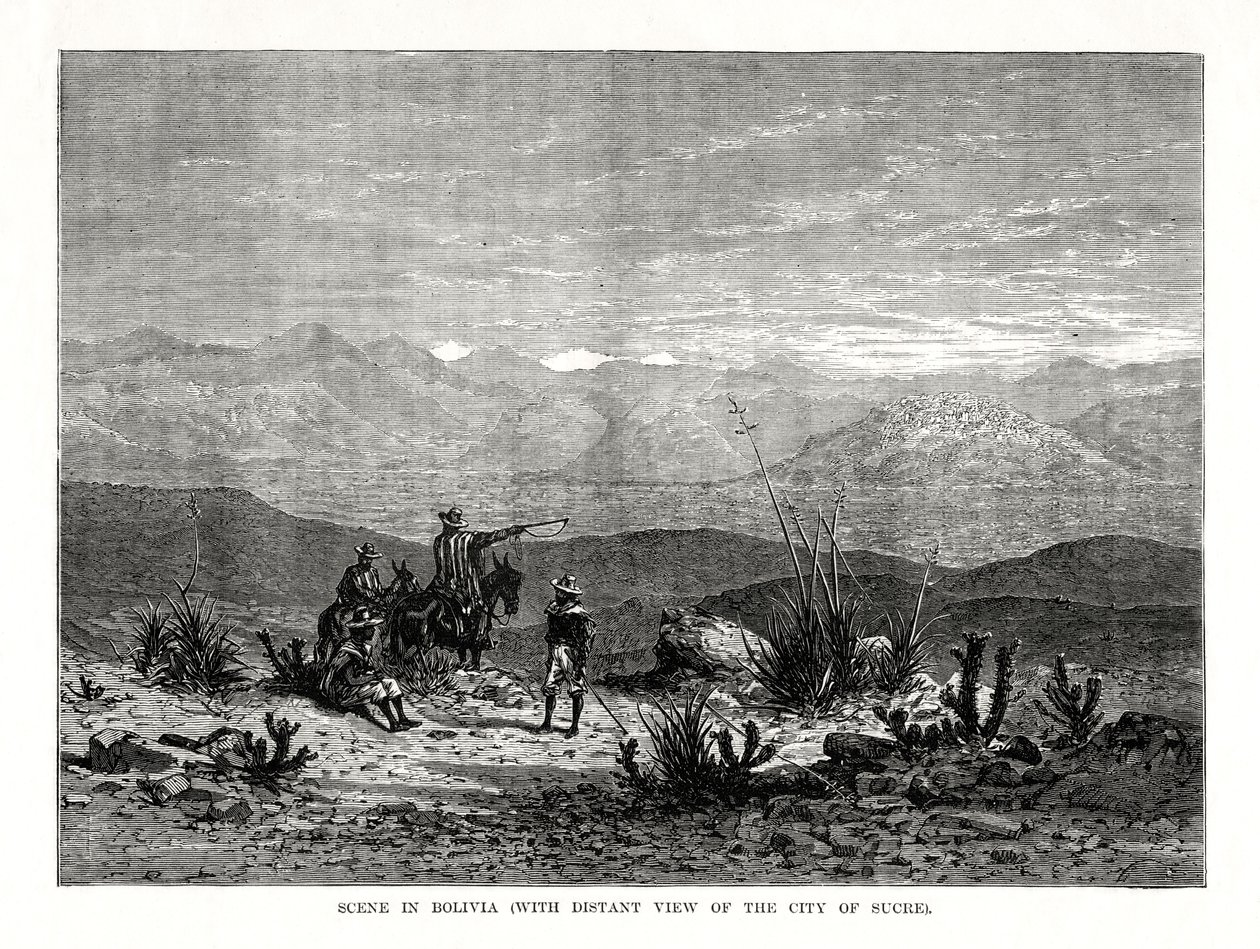 Jelenet Bolíviában, 1877 alkotó: Unbekannt