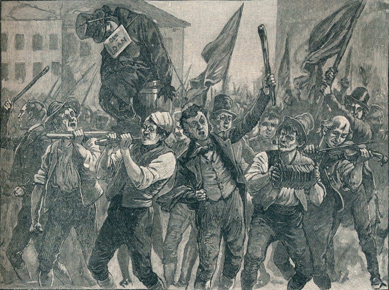 Jelenet a belfasti zavargásokban, 1906. 19. század. alkotó: Unbekannt