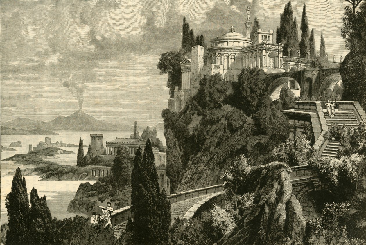 Tájkép a Misenum-fokon, Balae közelében, 1890. alkotó: Unbekannt
