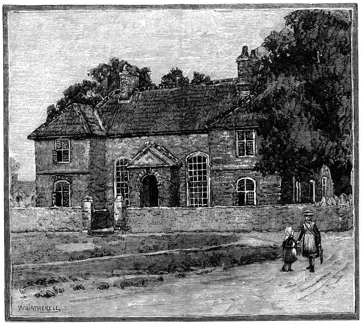 Iskolaház, halastavak, Bristol, 1880 alkotó: Unbekannt