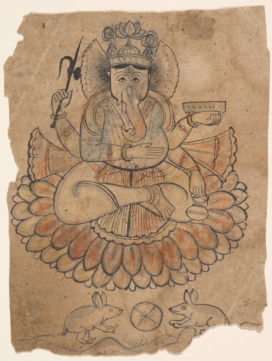 Ülő négykarú Ganesha, kb. 1775. alkotó: Unbekannt