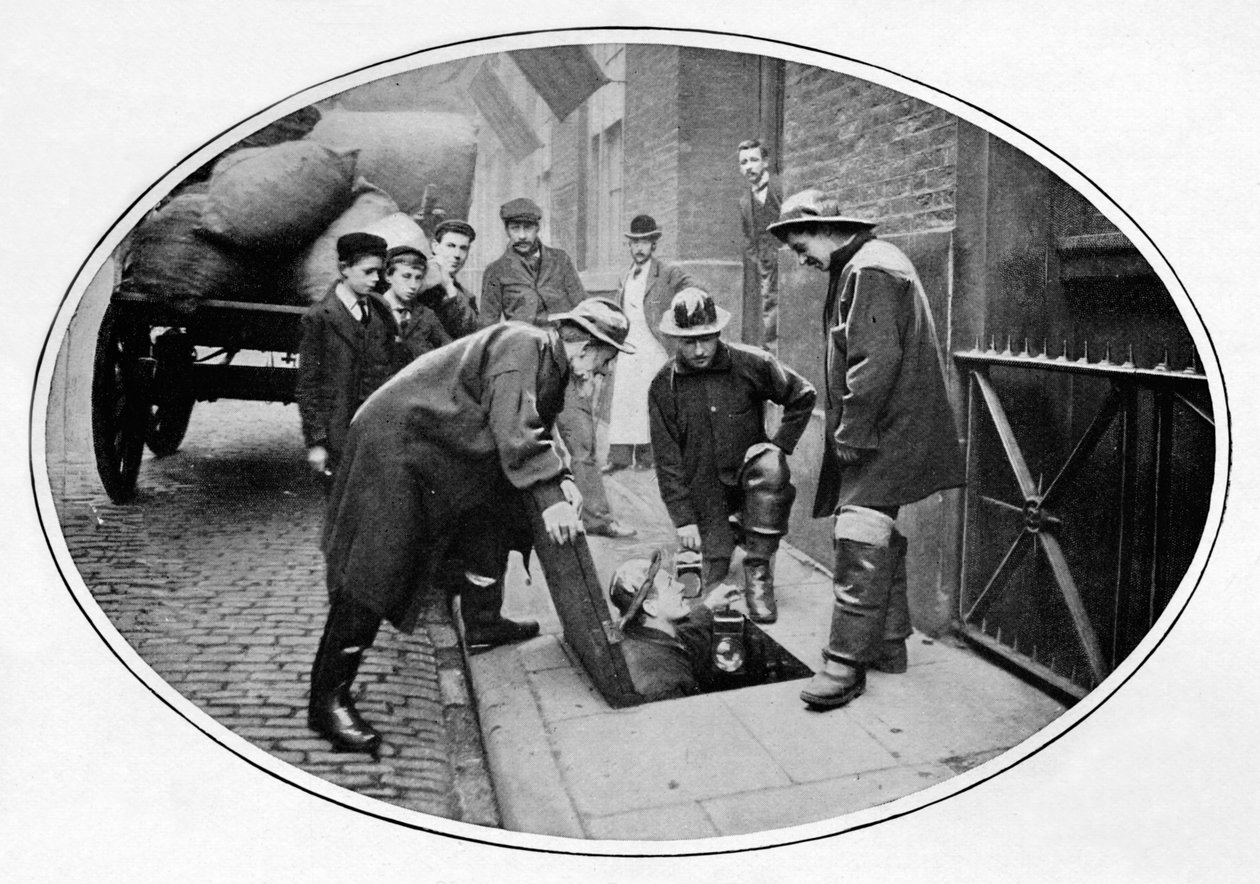 Csatornászok lefelé, London, 1903 1903 alkotó: Unbekannt