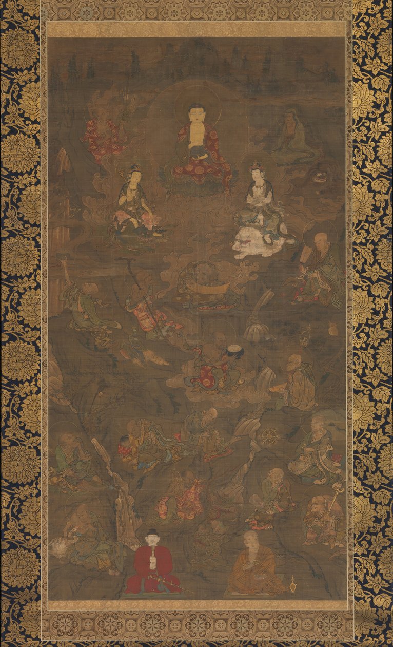 Shaka Triad and the Sixteen Rakan, 14. század. alkotó: Unbekannt