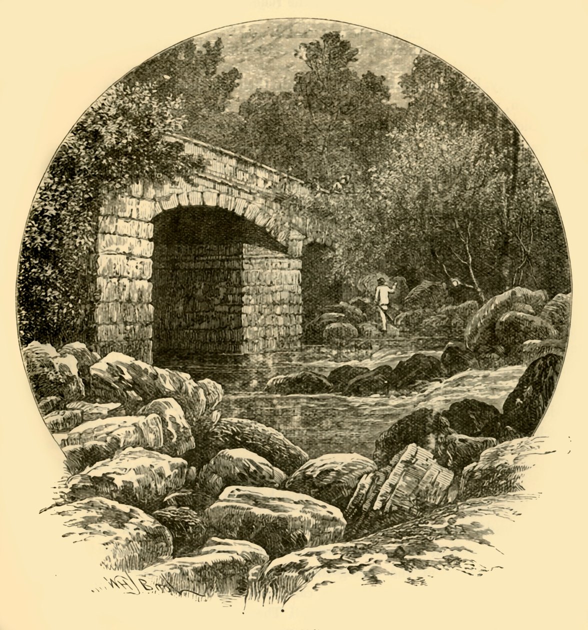 Shaugh Bridge, 1898. alkotó: Unbekannt