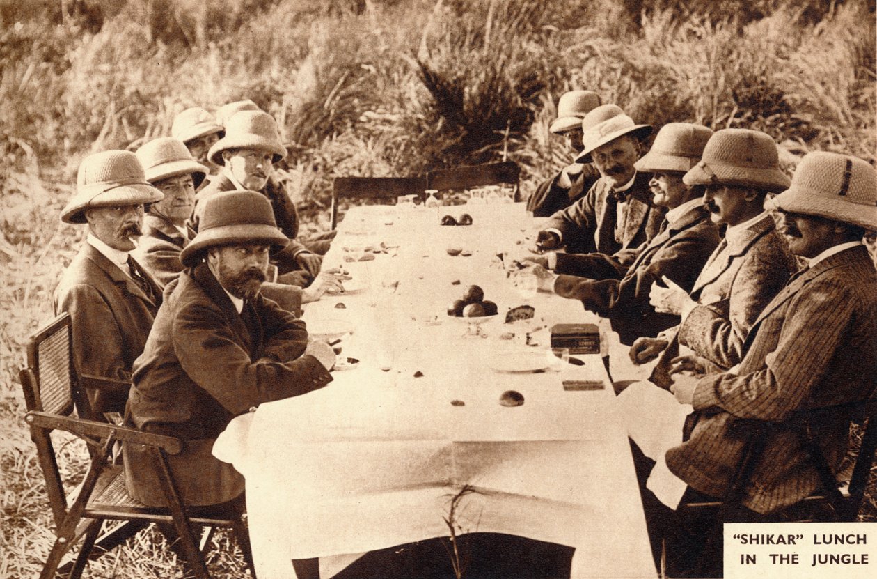 Shikar ebéd a dzsungelben, 1911-1935 alkotó: Unbekannt