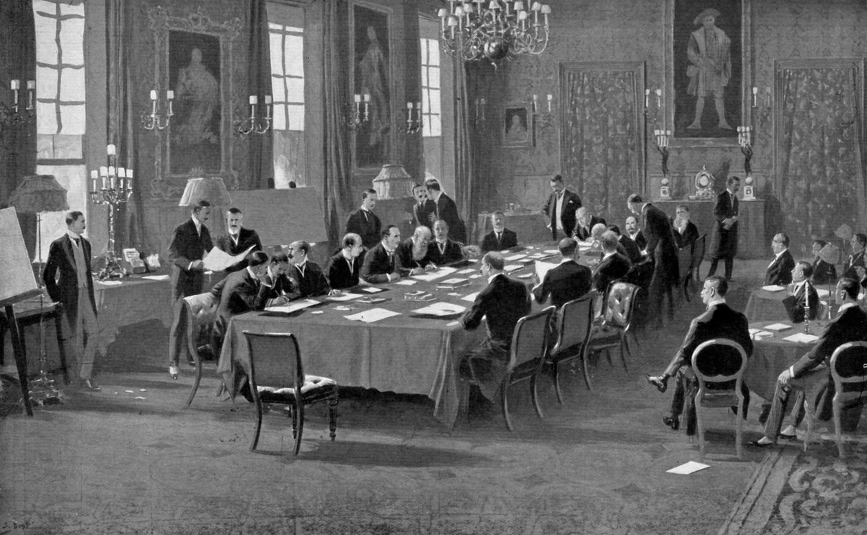 A londoni szerződés aláírása, 1913. május, 1920 alkotó: Unbekannt